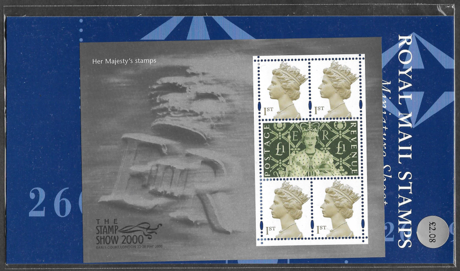 (image for) 2000 MS2147 "Her Majesty's Stamps" Stamp Show Format Pack